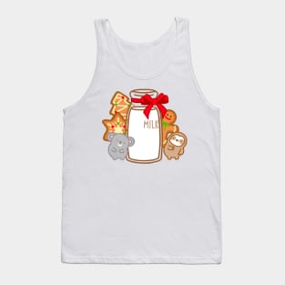 Cute Christmas Milk and Cookies Tank Top